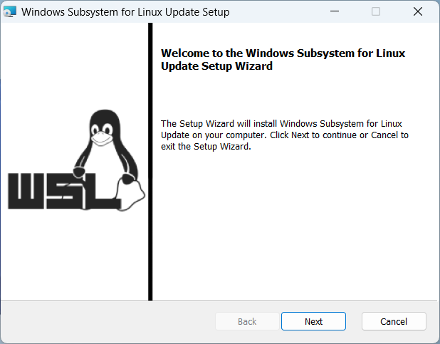 Windows - Install WSL2 Linux Kernel Update